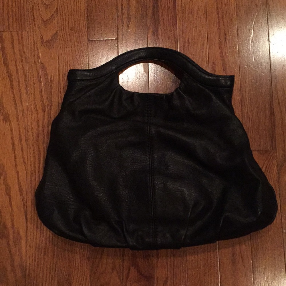 Gap black leather tote